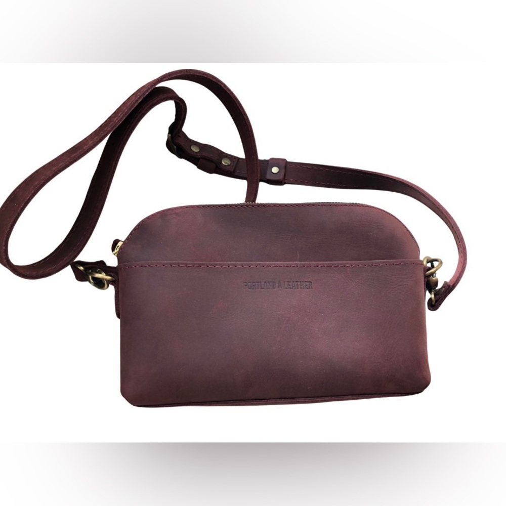 Portland Leather Merlot Eclipse Crossbody Bag